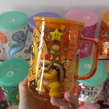 Thumbnail: Bowser 17oz Glass Mug with UV DTF