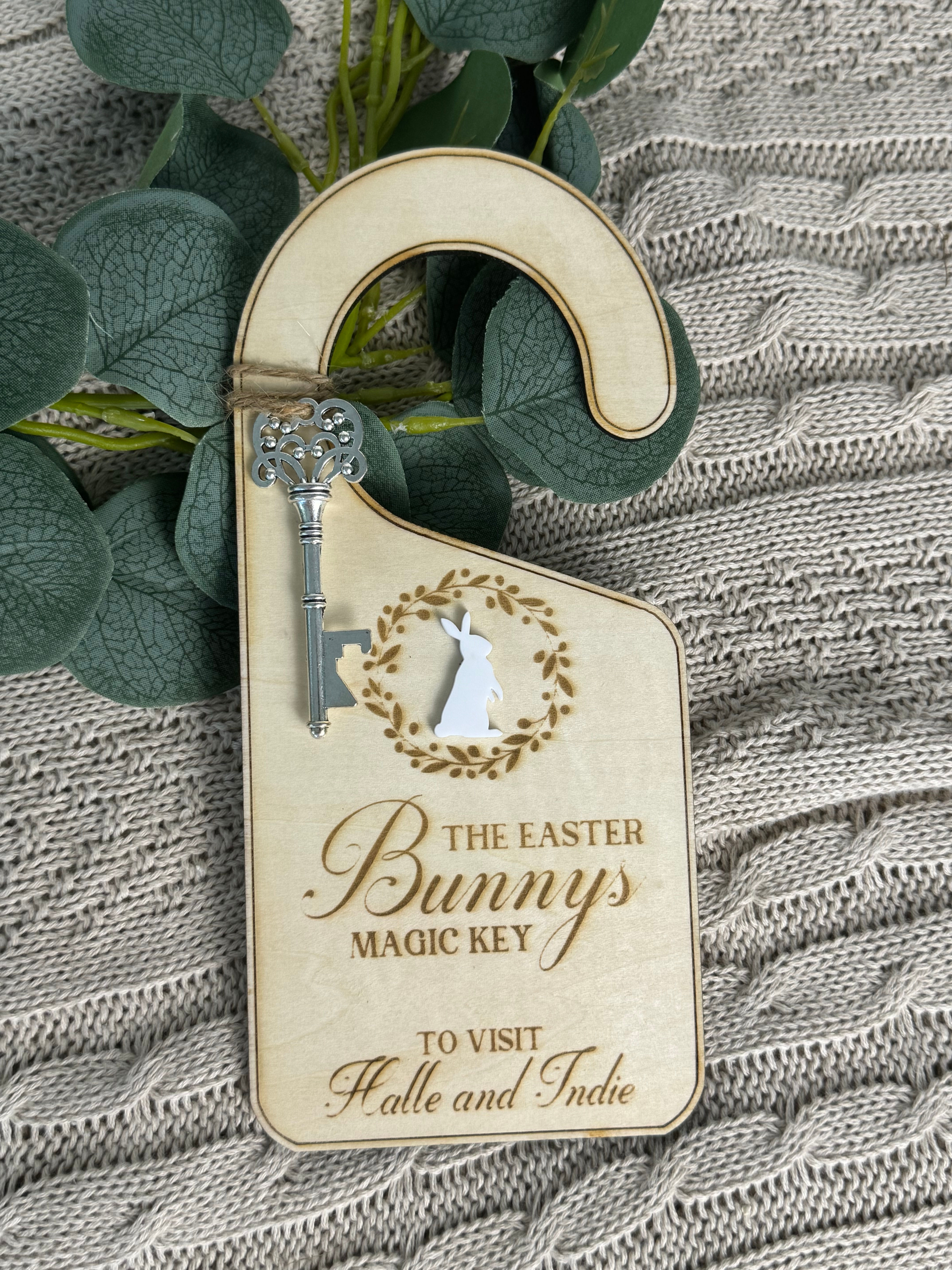 Easter Bunny’s Magic Key Door Hanger