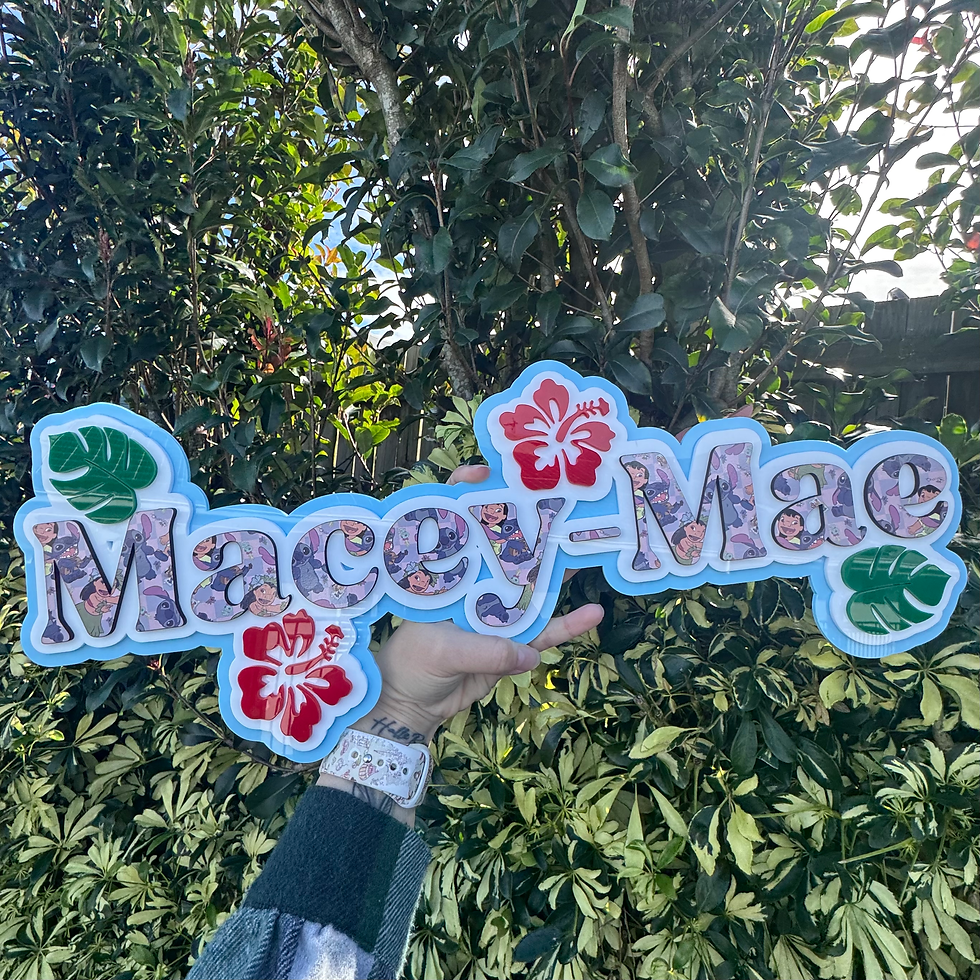 Stitch Triple Layer Name Plaque