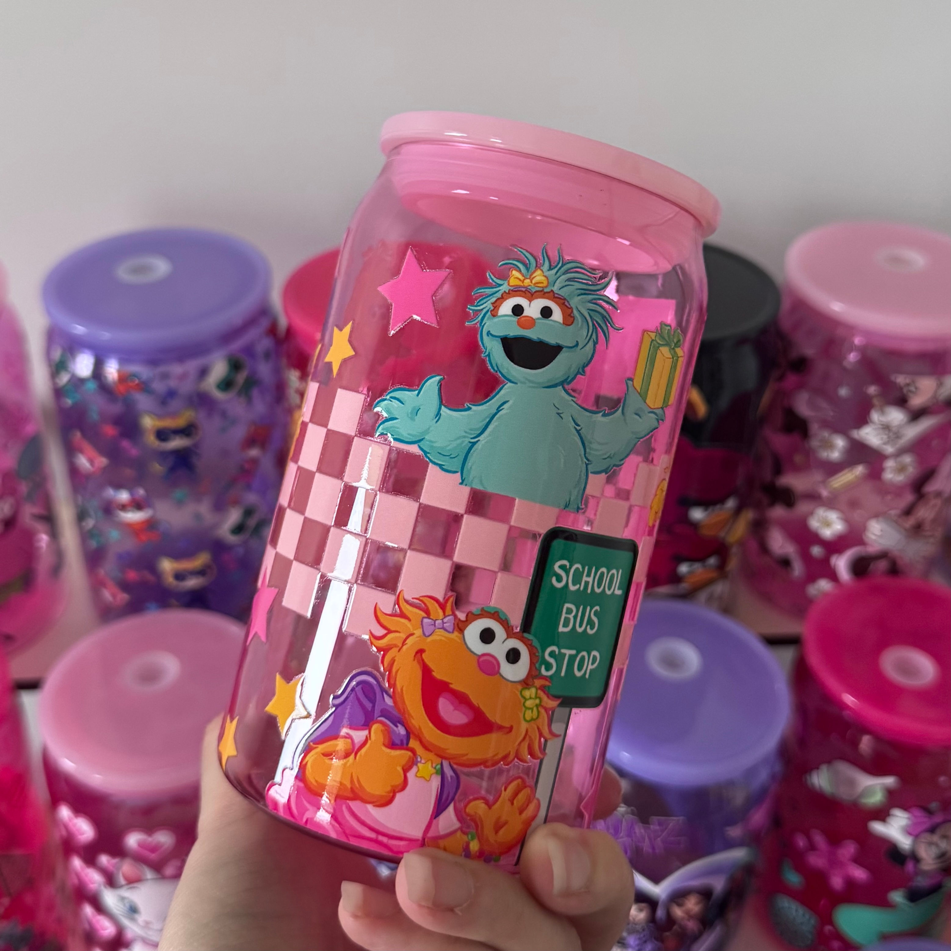 Seasame Street 16oz Plastic Can Cup