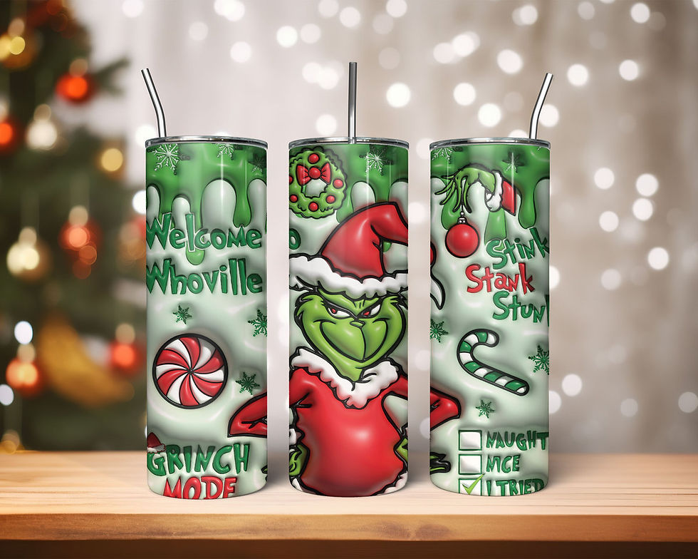 Grinch Puff 20oz Insulated Tumbler