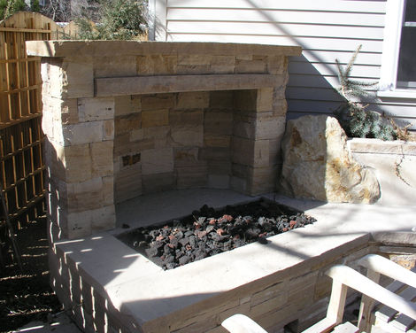 brennan masonry outdoor fireplace