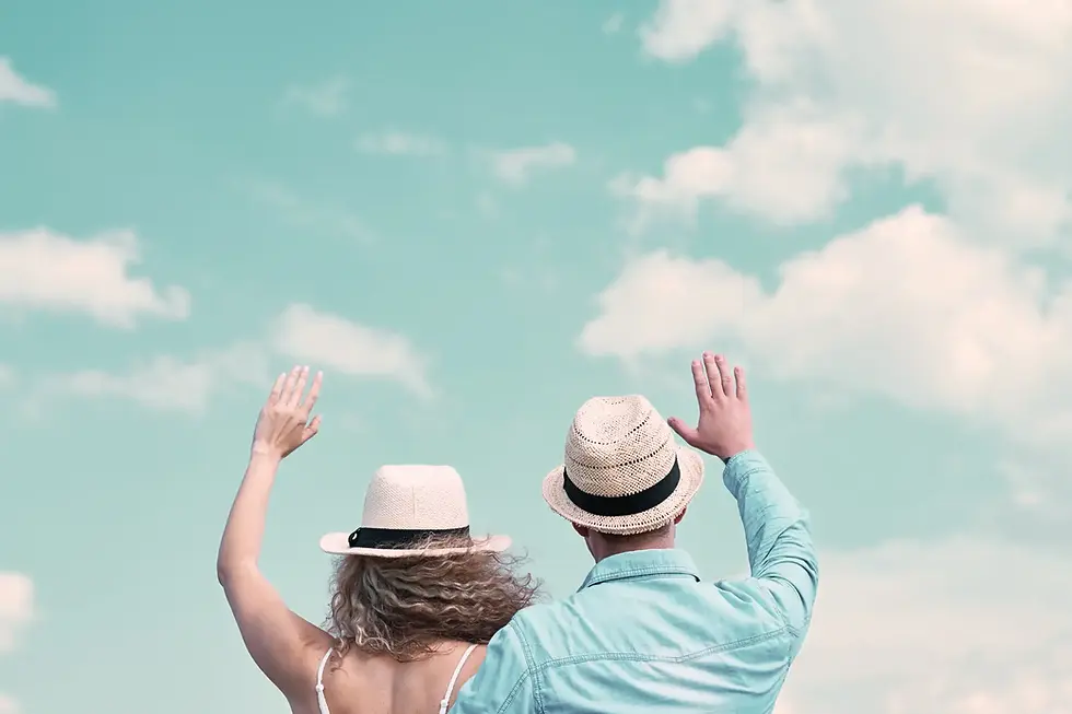 woman and man waving - unhealthy habits to leave behind