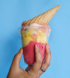 Upside down waffle cone