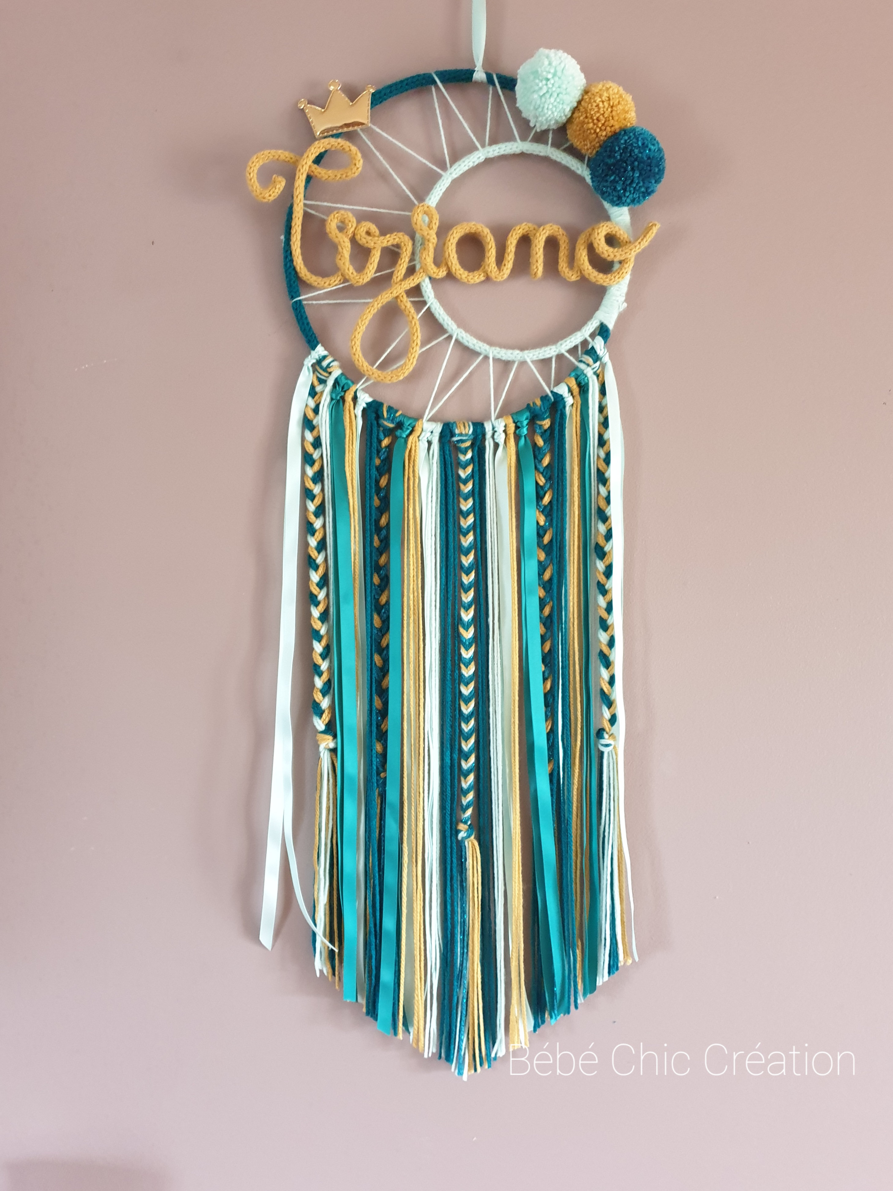 Attrape Reves Personnalise Prenom Vert D Eau Bleu Canard Et Jaune Moutarde Bebe Chic Creation Attrape Reves Personnalise Prenom Vert D Eau Bleu Canard Et Jaune Moutarde Bebe Chic Creation