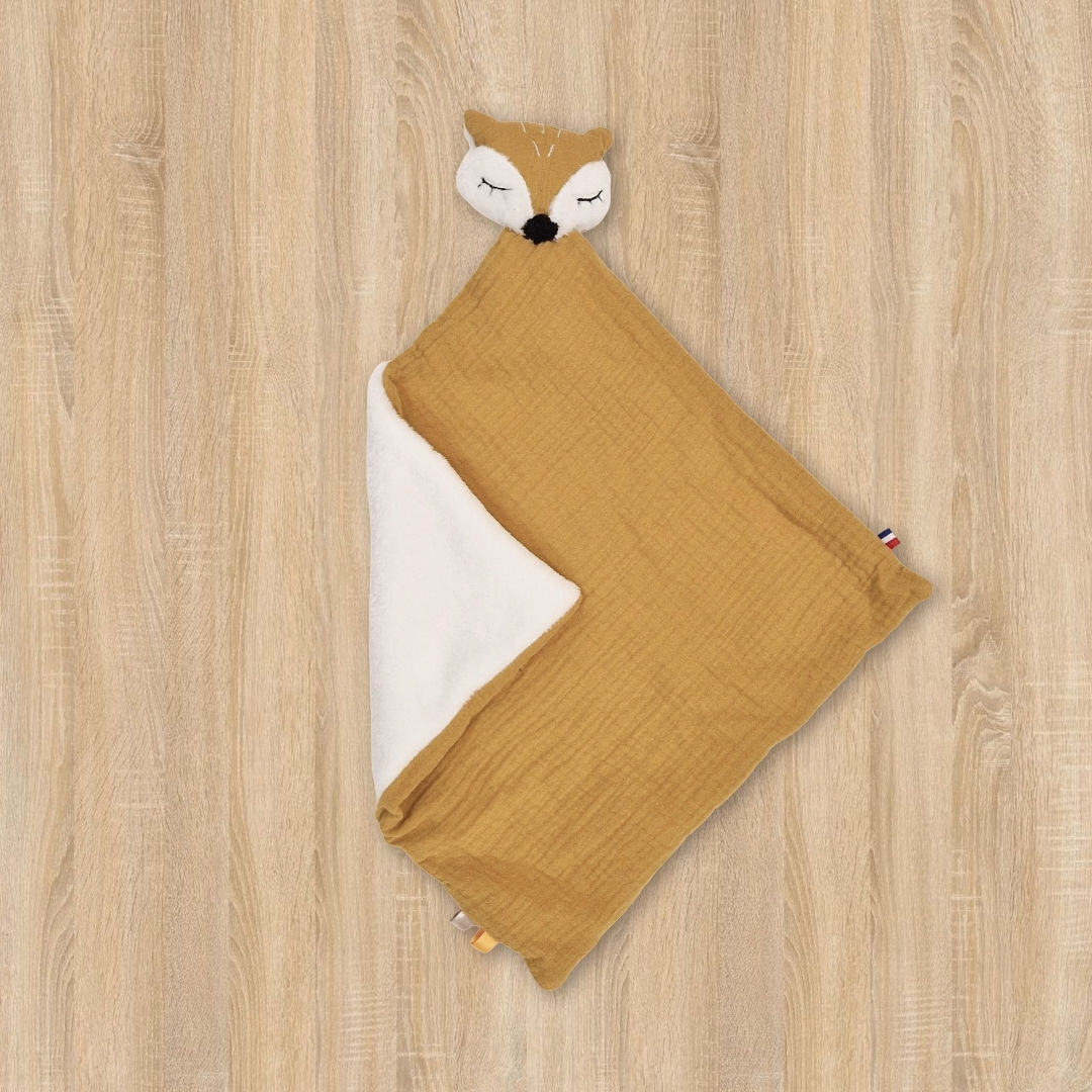 Doudou lange renardou moutarde