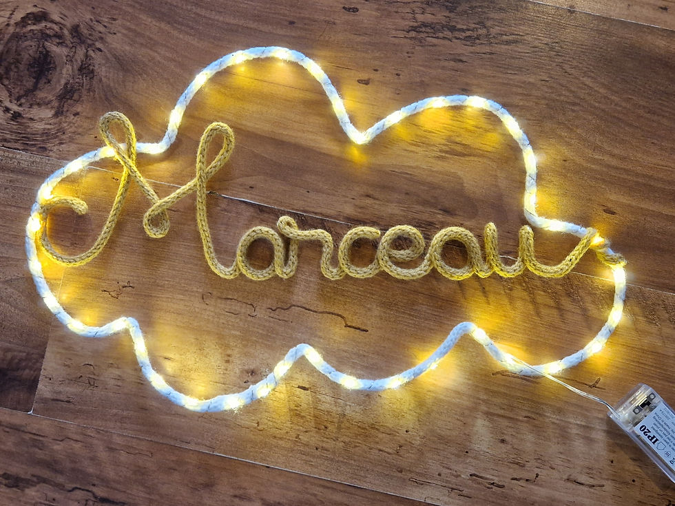 Miniature : Prénom tricotin 7 LETTRES, avec nuage lumineux