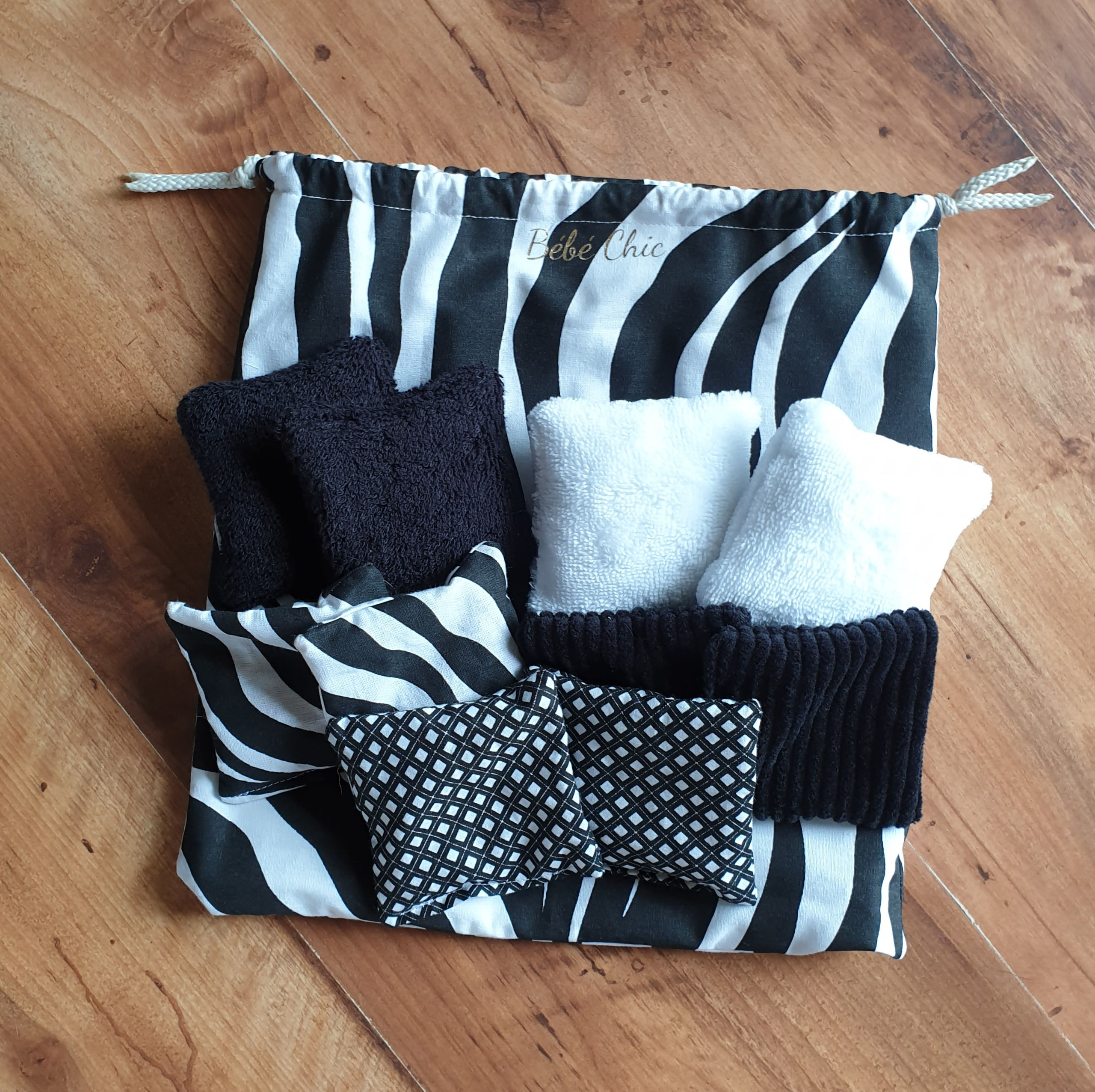 Coussins sensoriels lot de 5 paires Noir & Blanc