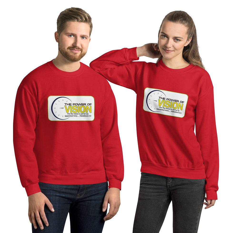 Thumbnail: The Power of Vision - The vision is for an appointed time... - Unisex Sweatshirt