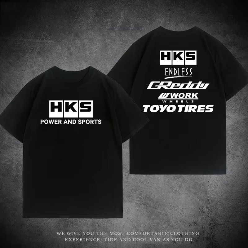 Thumbnail: T Shirt Japan JDM Modified Car HKS ENDLESS Work Suit Pure Cotton Tshirts Man Wom