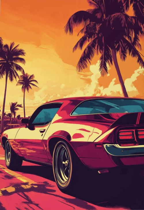 Thumbnail: Retro Muscle Car 70s Auto Poster Classic German Car Poster Vintage Wall Art Uniq