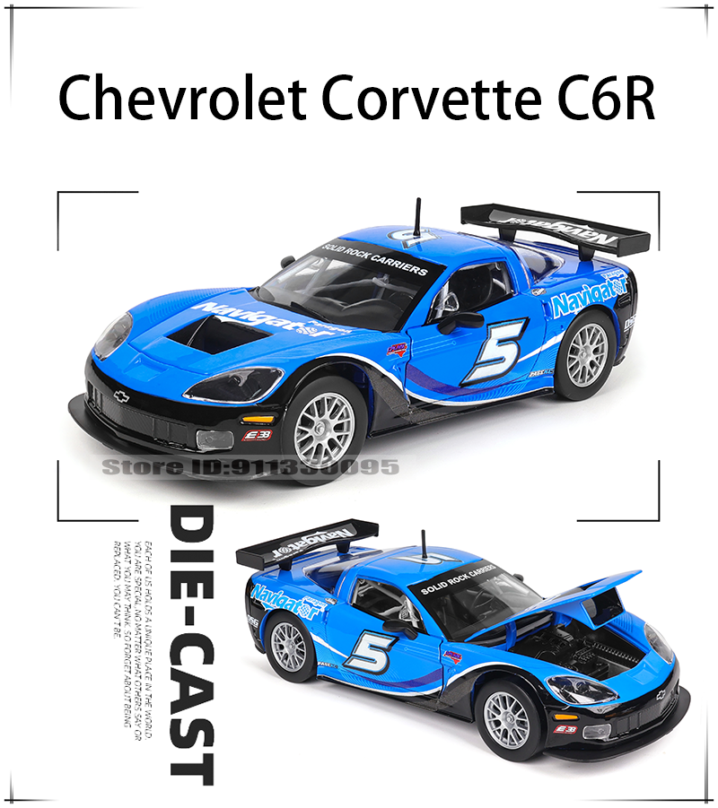 Thumbnail: Bburago 1:24 2020 Chevrolet Corvette C8.R C6R alloy racing car Alloy Luxury Vehi