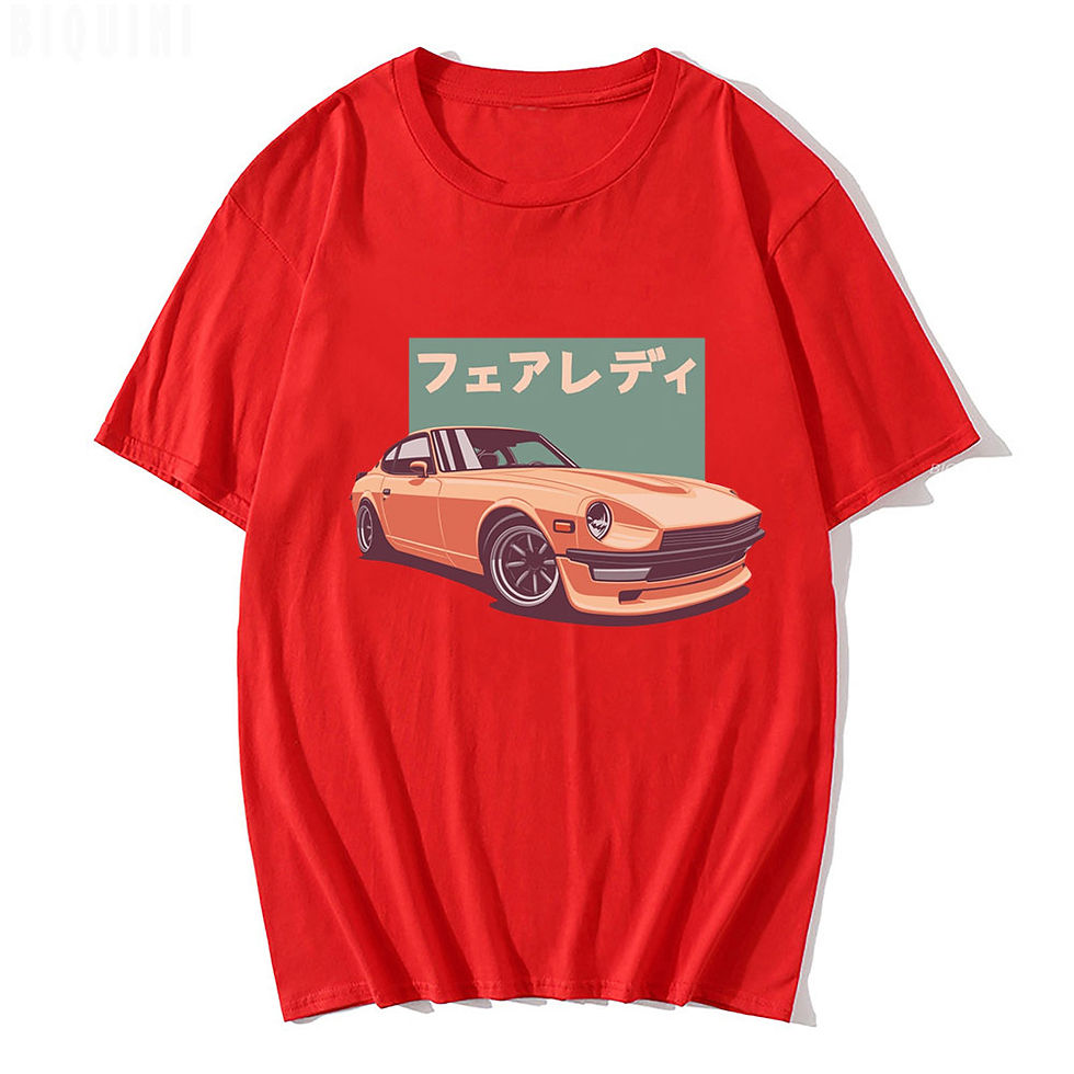 Thumbnail: JDM T-shirts Japanese Retro Car Print 100% Cotton O-Neck Summer CRX Harajuku Ove