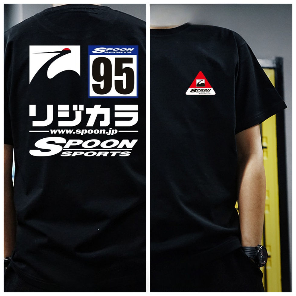 Thumbnail: Japanese JDM Modified Car SPOON Civic Type R2025 Summer Pure Cotton Short-sleeve