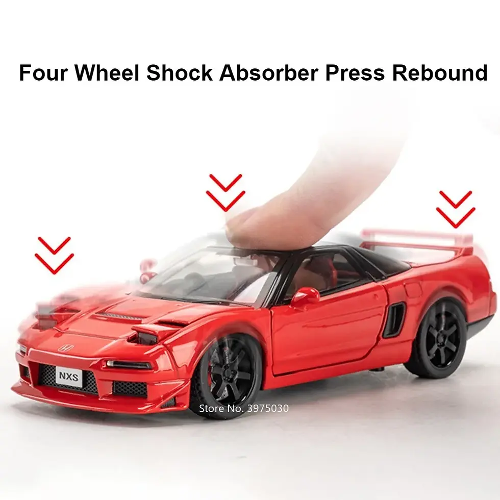 Thumbnail: 1:32 Honda NSX Models Cars Toy 5 Doors Opened Miniature Vehicles with Light Musi