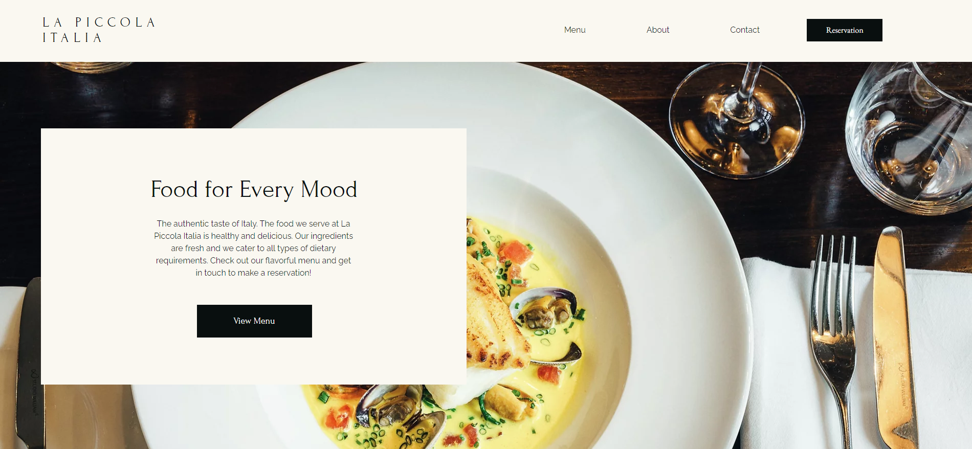 Italian Restaurant La Piccola Italia Monmouth Wales