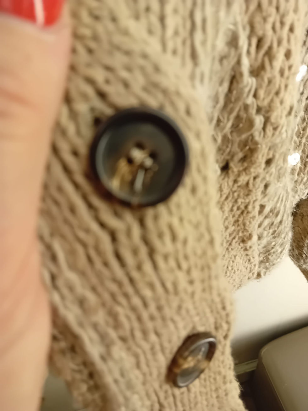 Thumbnail: Brunello Cuccinelli gilet 'Sequins' zandkleur M