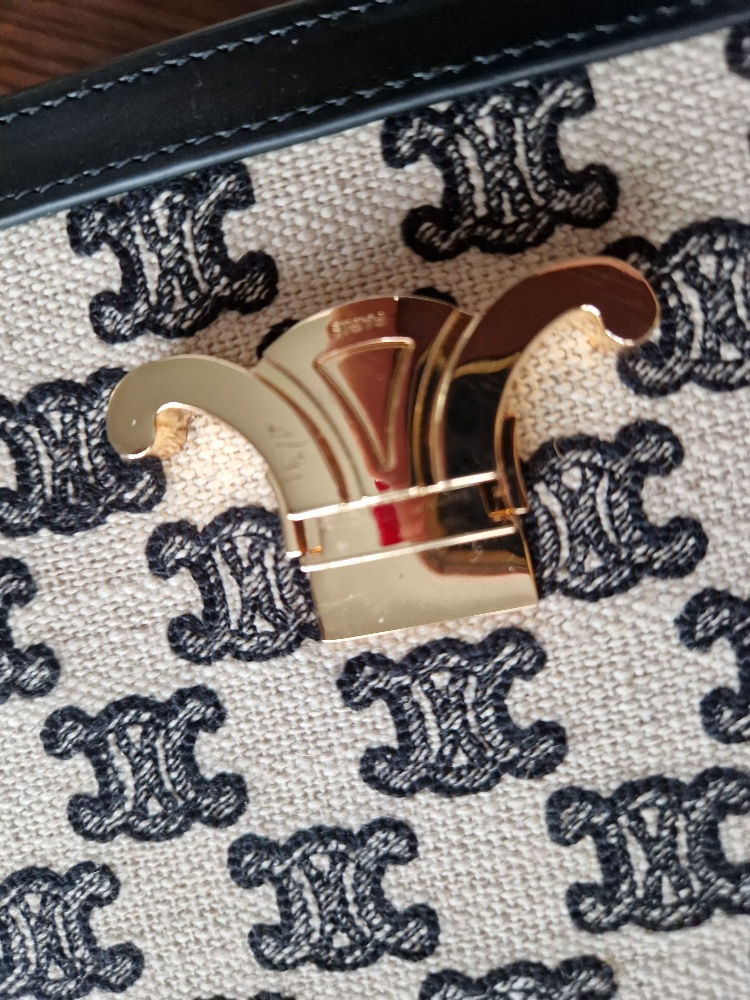 Thumbnail: Céline bag 'Triumph' blauw/crème
