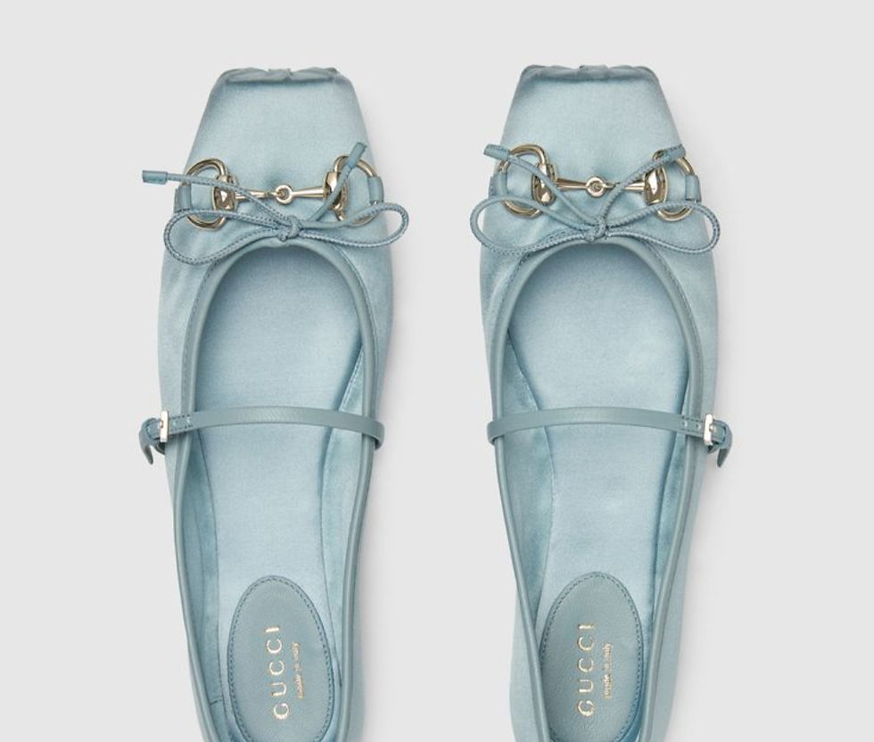 Thumbnail: Gucci ballerina Horsebit blu