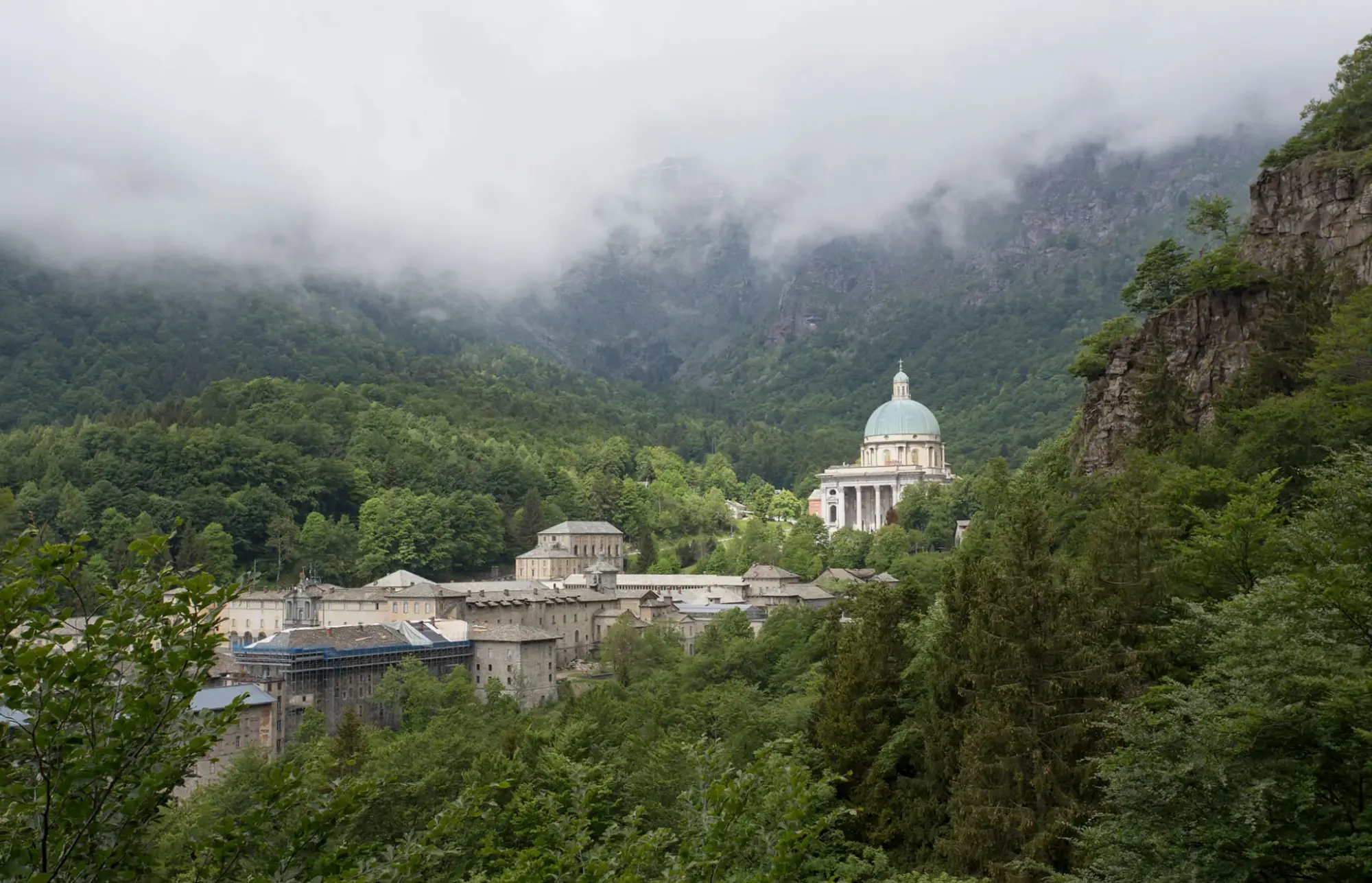 Paisaje panoramico de Biella, Italia