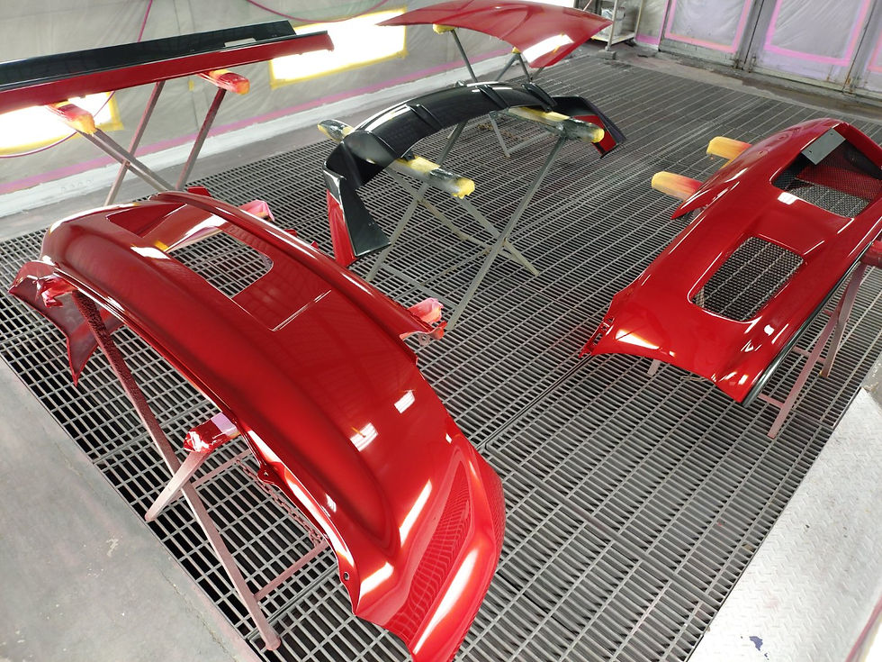 マツダ RX-8 バンパー・スポイラー補修塗装｜仕上がりを左右する下処理