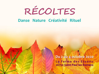 "Récoltes" Stage du 02 au 04 octobre 2020. Danse. Nature. Créativité. Rituel.