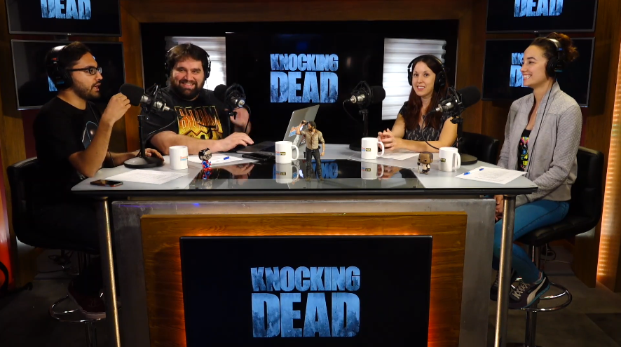 Marina sits on a panel with Hector Navarro and others for the show Knocking Dead on Screen Junkies.