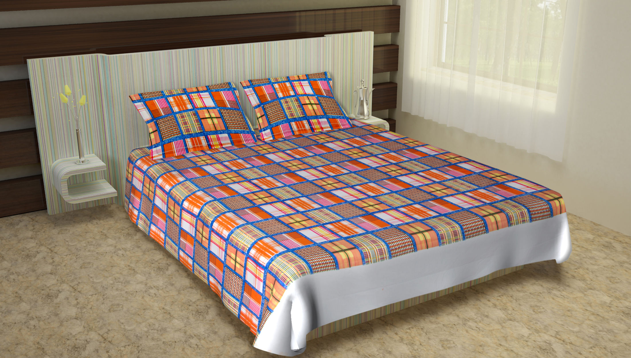 Cotton Super Soft SINGLE BED Dohar (90 x 60 Inches)(Pink n White Checks)