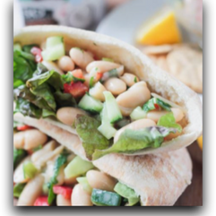 Bean and Apple Pita