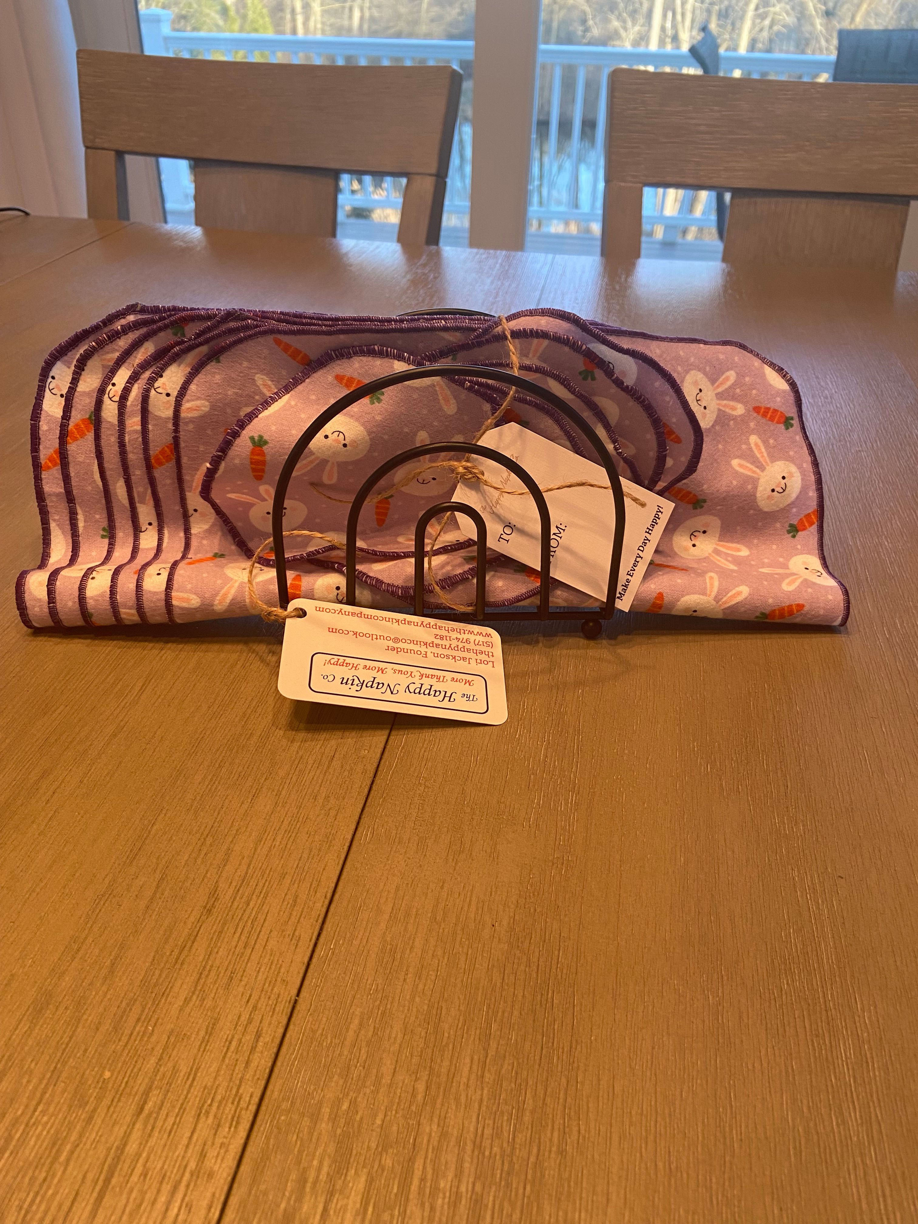 Purple Bunny with Holder
