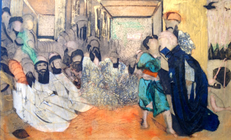 inspired by The Finding in the Temple by William Holman-Hunt