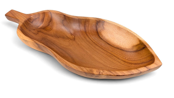 Natural Grain Teak Nut Bowl, Dining Table Snack Bowl, Tabletop Bowl