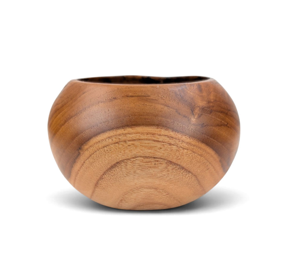 Thumbnail: Teak mortar and pestle set for kitchen preparation