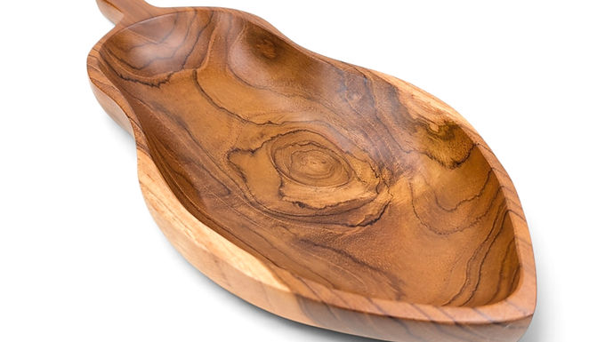 Artisan Crafted Teak Nut Bowl, Coffee Table Nut Bowl, Party Snack Nut Bowl