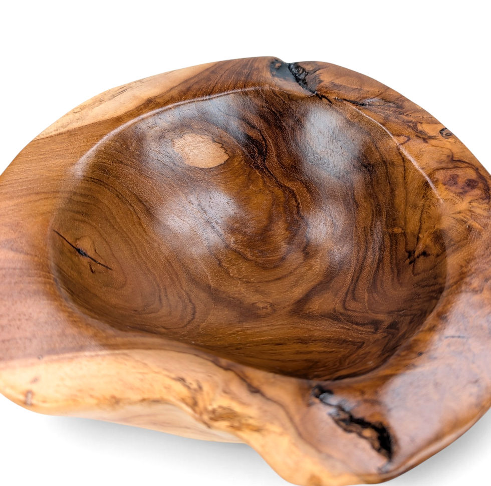 Thumbnail: Artisan teak key bowl displayed on a console table