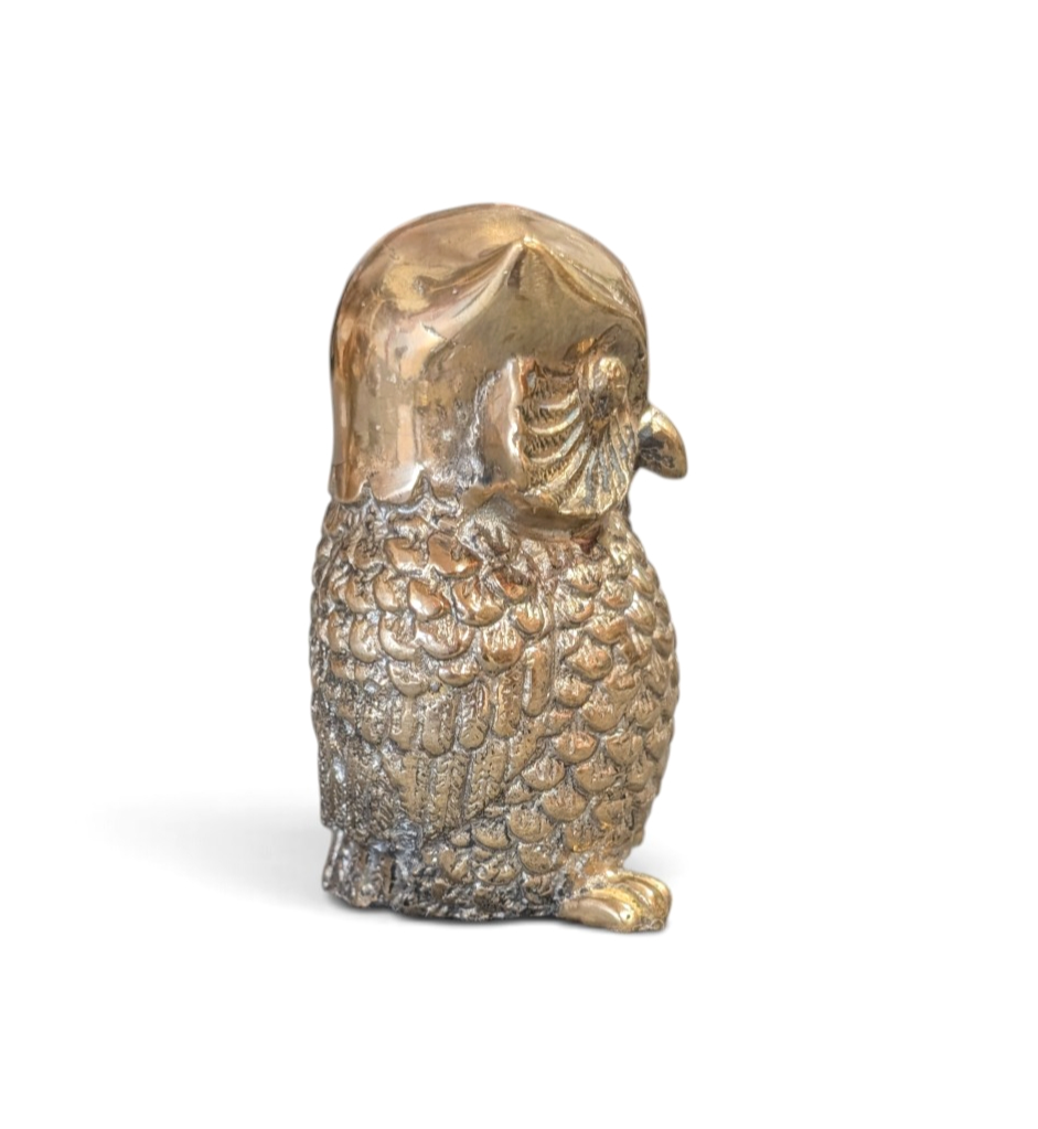 Thumbnail: Metal owl statue made from brass