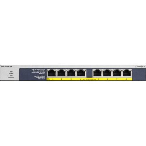 NETGEAR GS108PP PoEHUB 8ポート Netgear MS108UP Review 8-port PoE+ and PoE++ 2.5GbE Switch