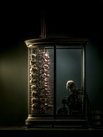 Occult horror.Dark occult Image made in Riga, Latvia
