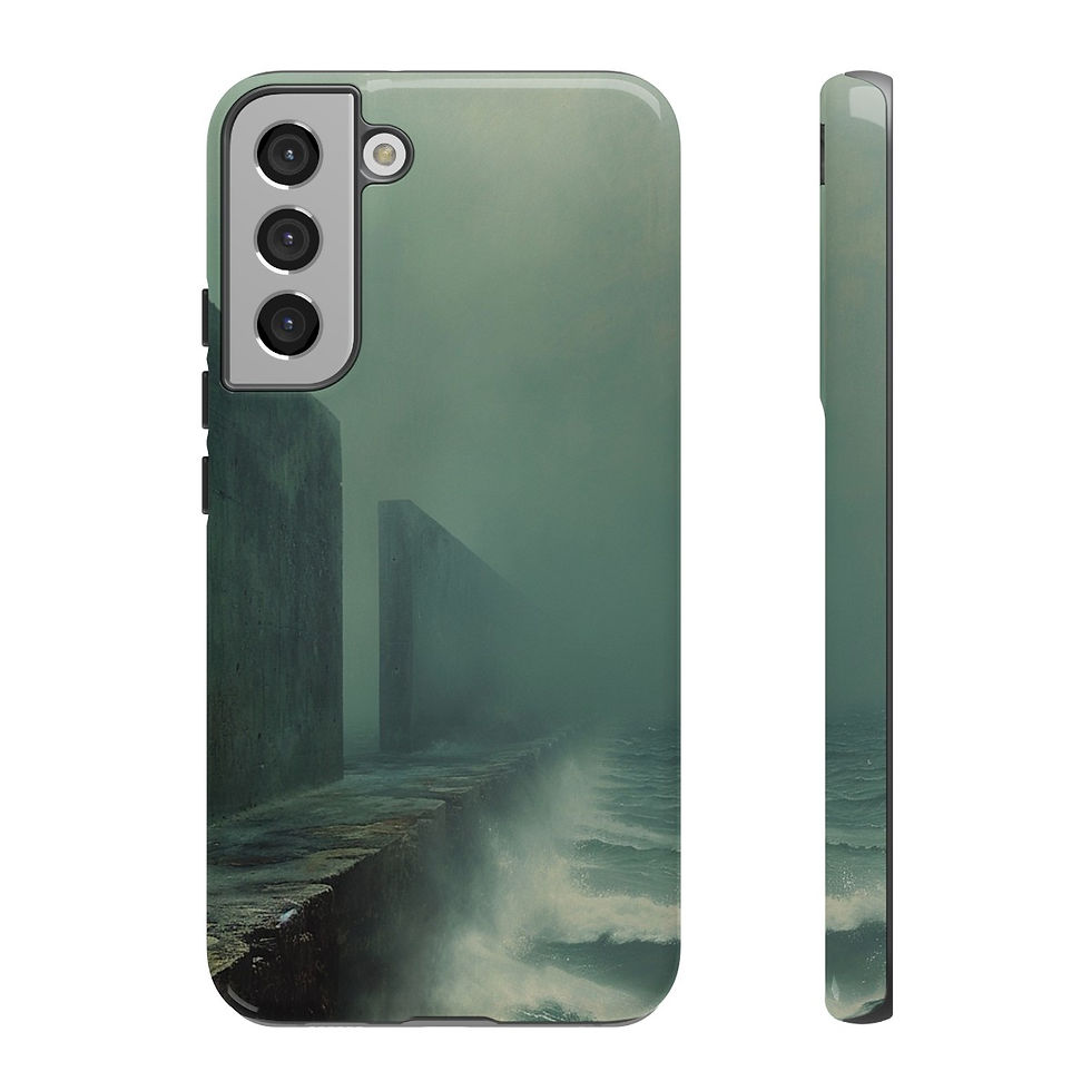 Thumbnail: Grim dark dystopian cellphone case art.  Art from the Aether