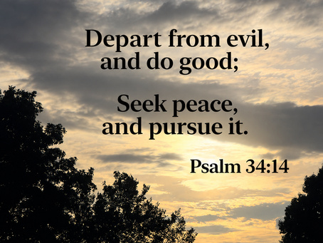 Depart from Evil and Pursue Peace | Psalm 34:14