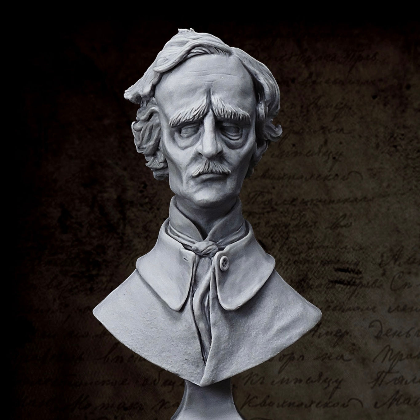 Edgar Allan Poe Handmade Sculpture
