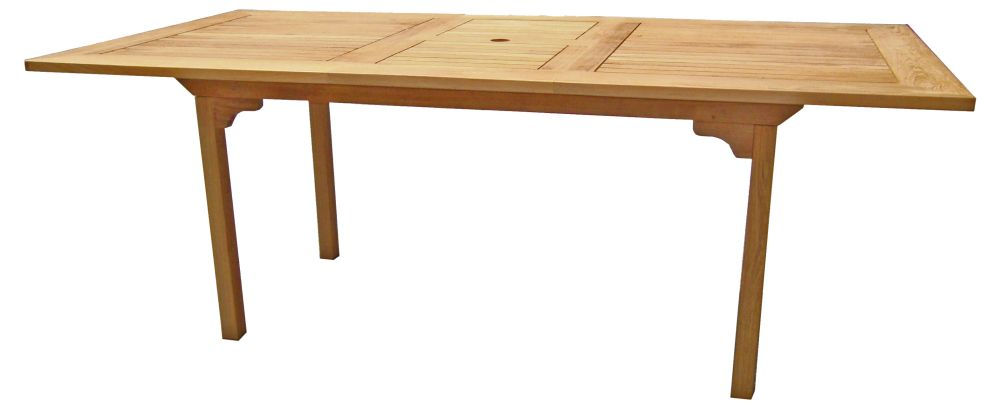 Zebra  BRASILIA  Teak Ausziehtisch 160-210*100