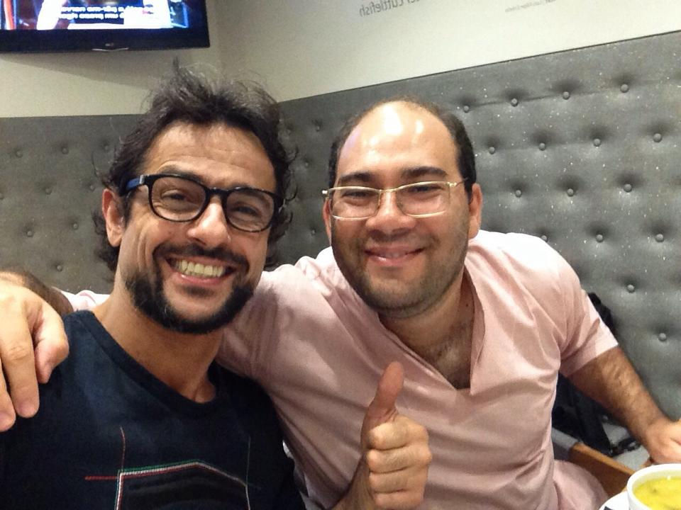 Com Gonçalo Diniz, ator