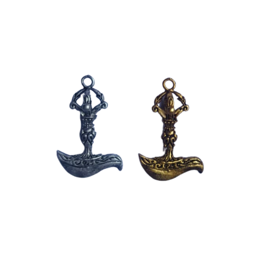 Tibetan Buddhist Kartika Blade and Vajra Dorje Pendant