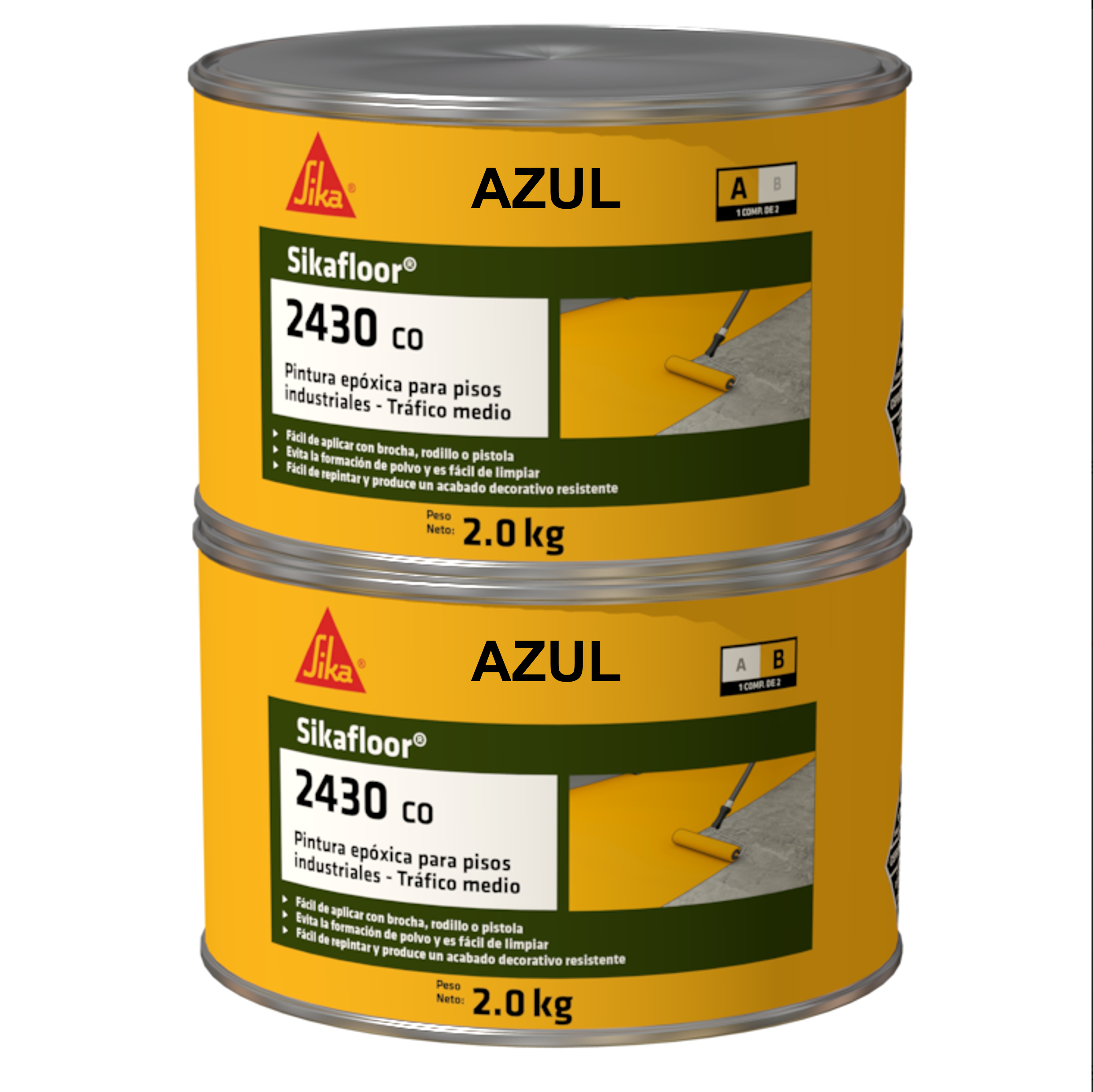 SIKAFLOOR-2430 CO AZUL PINTURA PARA ALMACENES X 4kg