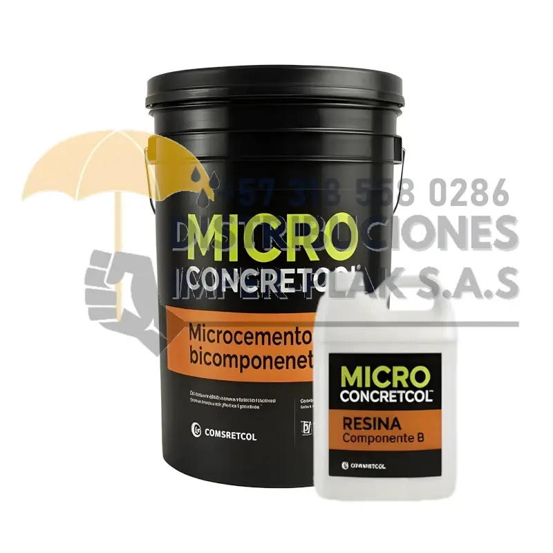 MICRO CONCRETCOL BICOMPONENTE ROSA COLONIAL X 10kg + RESINA