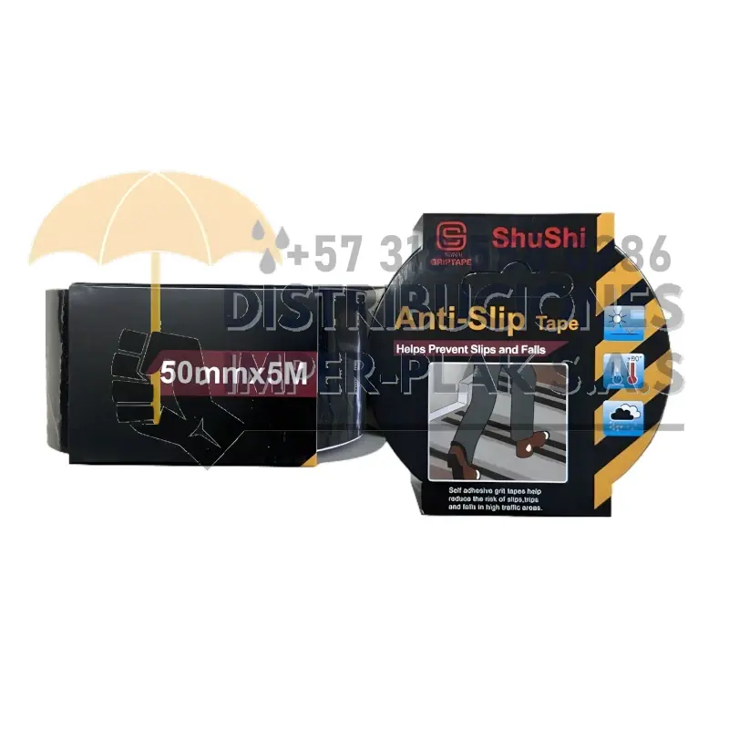 CINTA ANTIDESLIZANTE NEGRA 50mm x 5m X 1 und