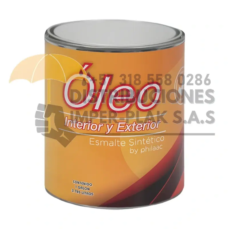 PHILAAC ESMALTE ÓLEO INTERIOR Y EXTERIOR AZUL X 1 GALÓN
