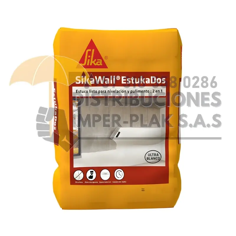 SIKAWALL ESTUKADOS ESTUCO DE RELLENO GRUESO X 25kg