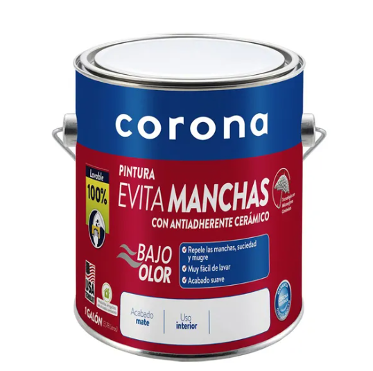 PINTURA EVITA MANCHAS PARA INTERIOR BLANCO X 1 GAL